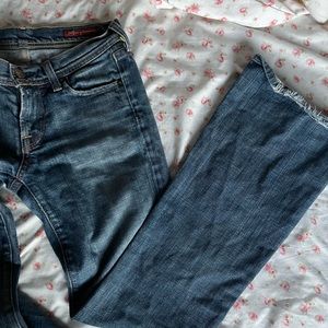 Vintage Low Waisted Flare Jeans - Size 0